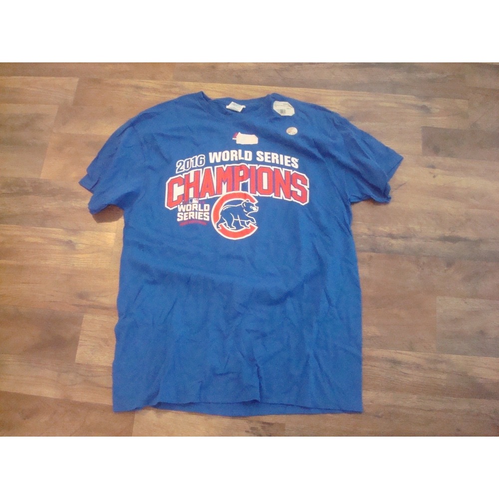 CHICAGO‎ CUBS 2016 WORLD SERIES  sz LARGE SHIRT  DEADSTOCK  VINTAGE TT2